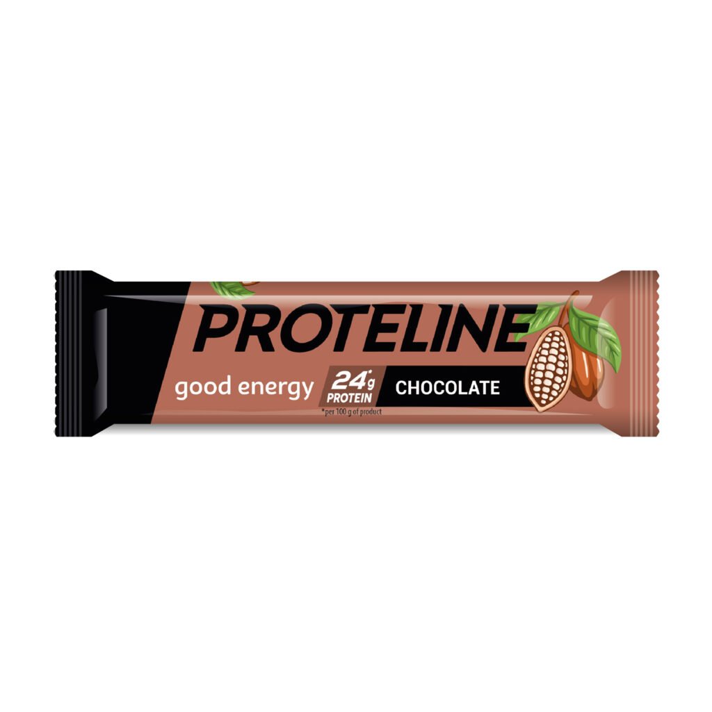 Kakaowy baton proteinowy w polewie kakaowej