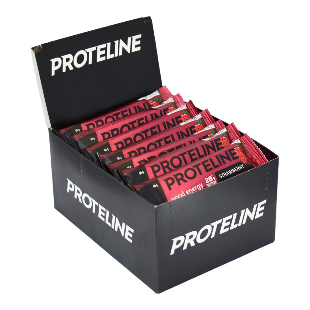 Strawberry flavored protein bar